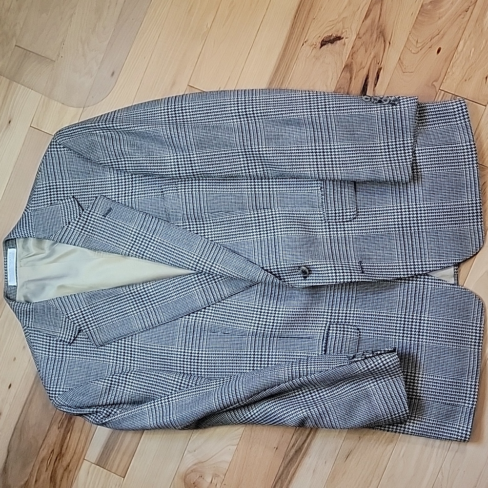 Vintage houndstooth tweed blazer 41r